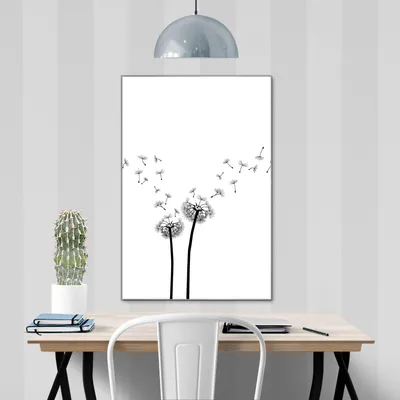 Produktbild von banjado Magnettafel aus Glas, beschreibbar, 40x60cm groß, ESG Sicherheitsglas mit Motiv Pusteblume 2 [MTGH1 10361]