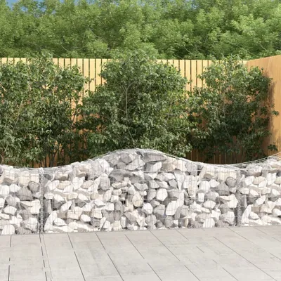 Produktbild von "2026 Promotion" Gabionen mit Hochbogen 12 Stk. - Hochbeet - 200x50x60/80 cm Verzinktes Eisen - Beete C141