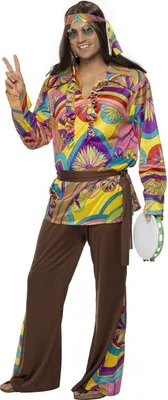 Produktbild von Hippie Hobo Kostüm Karneval Faschingskostüm Herren Größe: M