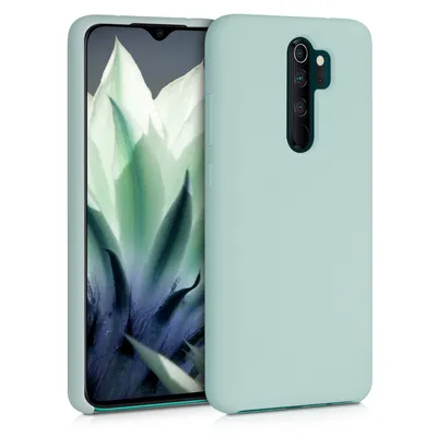 Produktbild von kwmobile Hülle kompatibel mit Xiaomi Redmi Note 8 Pro Hülle - Silikon Handy Case - Handyhülle weiche Oberfläche - kabelloses Laden - Mintgrün matt
