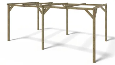 Image de Carport, abri de voiture  3x5.1 m - 15.3 m2 - CAR1 - ALTANKA