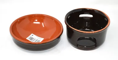 Immagine prodotto di H&H Fornellino Bagnacauda In Terracotta Cm 14X10X14