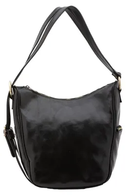 Produktbild von Damen-Schultertasche aus echtem Rindsleder mit Reißverschluss Camel-Tan UNICA 31x28x20 cm 5577-Cognac