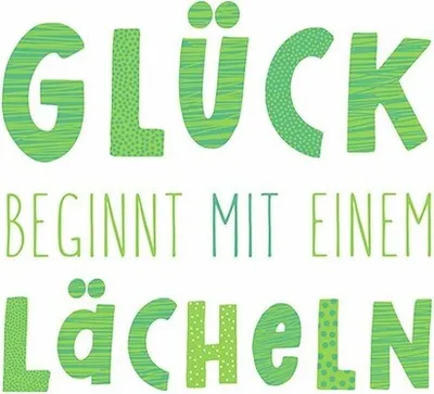 Produktbild von 20 Servietten Lächeln - Glück beginnt 33x33cm
