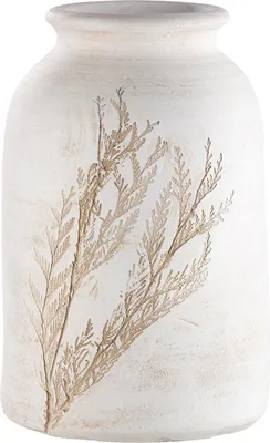 Produktbild von GILDE Vase, "Gräser", Gräsermotiv, Keramik, creme, , H. 30 cm, D. 20 cm 28856