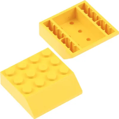 Produktbild von 2x Lego Dachstein 45° 4x4x1 gelb Dachziegel schräg Stein 6330 4114030 30182