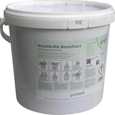 Produktbild von Grünbeck desaliQ Beutelharz 707435 2 Stück a 6 Liter, im luftdichtem Eimer