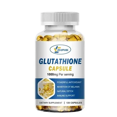 Immagine prodotto di Capsule di glutatione 1000mg (120 capsule) integratore alimentare, salute della pelle, viso, antiossidante, disintossicazione, pulizia, sistema immunitario