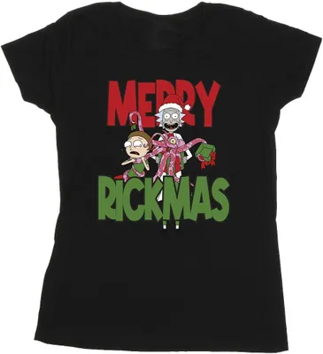 Produktbild von Rick And Morty - "Merry Rickmas" T-Shirt für Damen BI38030 (XXL) (Schwarz)
