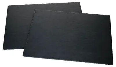 Produktbild von 2x Schieferplatten 40 x 30 cm Tisch-Set Untersetzer Servierplatte Naturschiefer