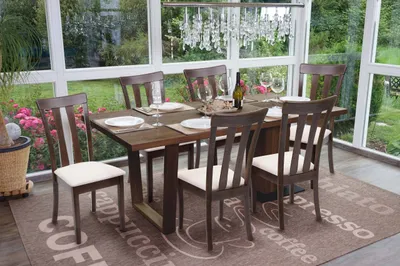 Immagine prodotto di set di 6 sedie per sala da pranzo HWC-G46, sedia da cucina Sedia, tessuto/tessuto legno massiccio ~ struttura scura, beige
