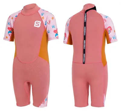 Image de Combinaison en néoprène de 2 mm - Maillot de bain thermique court - Protection solaire UPF50+ - Flexible - Chaud - Idéal pour les sports nautiques - Maillot de bain
