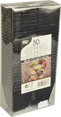 Immagine prodotto di Papstar coppette per finger food quadrate 50x45x45mm 50ml 50 pezzi
