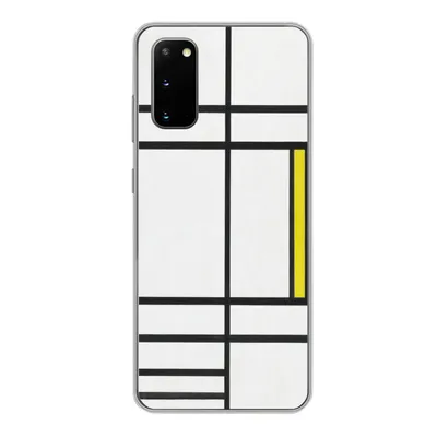 Produktbild von MuchoWow® Handyhülle Schutzhülle Hülle für Samsung Galaxy S20 Komposition in Weiß, Rot und Gelb - Piet Mondrian Silikon Softcase Handy Hülle - Bild