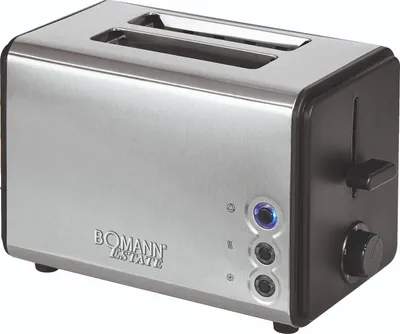 Immagine prodotto di Bomann TA 1371 CB - Tostapane a 2 fette, piano estraibile per il pane, alloggiamento in acciaio inox, 750-850 watt