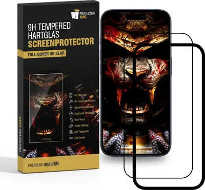 Produktbild von 6x 9H Panzerglas für iPhone 15 Pro FULL COVER HD KLAR mit Montagerahmen echtes Tempered Glass Panzerfolie Displayschutz Schutzglas Schutzfolie Screen-Protector