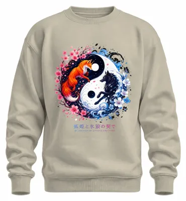 Productafbeelding van "The Pact Of Kitsune And Hyoro Yin Japan Y2K Mythologie" - Trui, natuurlijke kleur, maat XL