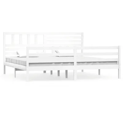 Produktbild von Massivholzbett Weiß 200x200 cm