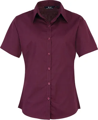 Obrázek produktu pro Premier Workwear Dámská popelínová halenka s krátkým rukávem
