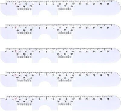 Produktbild von Brillenlinial 5-teilig mit Pupillenabstand