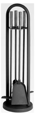 Produktbild von Kaminbesteck, 4-teilig, anthrazit beschichtet, 70 cm