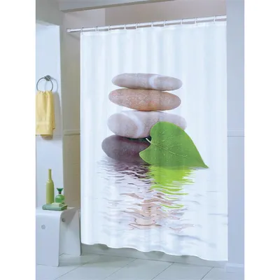 Produktbild von MSV Anti-Schimmel Duschvorhang - Anti-Bakteriell, waschbar, wasserdicht- Polyester, „Lingga“ 180x200cm
