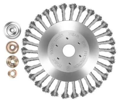 Zdjęcie produktu dla Szczotka do usuwania chwastów o wysokiej stabilności - Szczotki stalowe - Łatwy montaż - 25,4 x 200 mm - Wytrzymała - Przeznaczona do kosiarek do trawy - Do usuwania chwastów