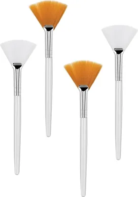 Produktbild von Gesichtsmaskenpinsel-Set, Gesichtsmaskenpinsel-Applikator mit weichen Gesichtspinseln, 15 cm x 4 cm, ideal für Schlammmasken, Creme und Hautpflege, 4 Stück