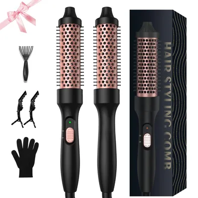 Produktbild von UKLISS 3-in-1-Thermobürste 32 mm, bis 200 °C, leicht und reisegeeignet, Schwarz