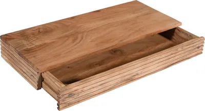 Produktbild von Wandregal Akazienholz massiv 60x25x8 cm Holzregal natur Wandkonsole LEONA