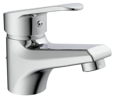 Produktbild von SCHÜTTE TESSA Waschtischarmatur mit Zugstange, Wasserhahn Bad mit Ablaufgarnitur, Chrom