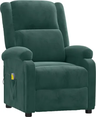 Image de Fauteuil de massage vert foncé velours