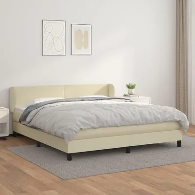 Produktbild von Maison Exclusive - Boxspringbett mit Matratze Creme 180x200 cm Kunstleder
