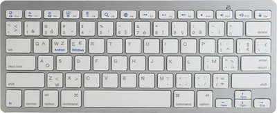 Obrázek produktu pro Bezdrátová klávesnice Bluetooth Přenosná kompaktní ultra tenká dvojjazyčná univerzální pro PC Laptop Francouzské rozložení AZERTY