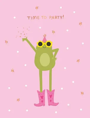 Produktbild von Glückwunschkarte Time to Party, Geburtstagskarte,