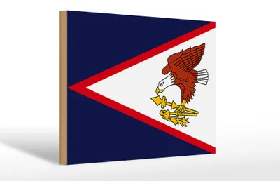 Produktbild von Holzschild Flagge 30x20cm Flag of American Samoa