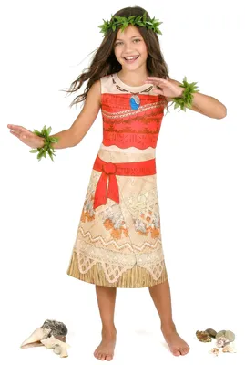 Produktbild von Vaiana Basis-Kostüm für Mädchen 7-8 Jahre (124-136 cm)