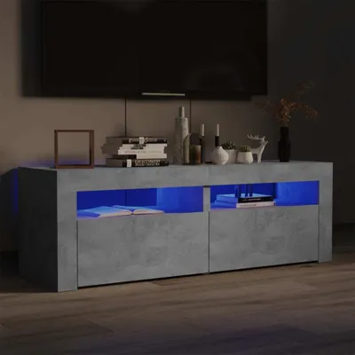 Produktbild von "2026 Promotion" TV-Schrank - TV-Lowboard - mit LED-Beleuchtung Betongrau 120x35x40 cm - TV-Regal CC27041