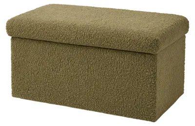 Zdjęcie produktu dla Składana ławka z tkaniny bouclé, 76 x 38 cm, MATCHA