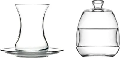 Produktbild von LAV Basak Teegläser Set 13 tlg inkl. Zuckerdose Teeglas Cay Bardagi ve Sekerlik