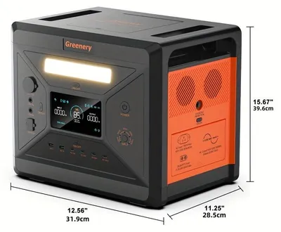 Image de Générateur portable de 2500 W, avec une batterie de 2304 Wh, quatre prises de courant AC et une fonction de charge rapide