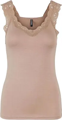 Immagine prodotto di Canotta da donna PCBARBERA Tight Fit 17106017 Warm Taupe, L