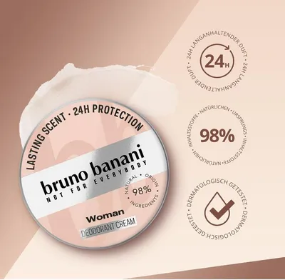 Produktbild von bruno banani Deo Creme Woman, 24-Stunden-Creme-Deodorant für Frauen, 40ml