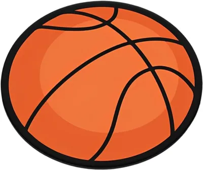 Produktbild von Kinderteppich rund Basketballmotiv, 60 x 60 cm, rutschfest für Kinderzimmer