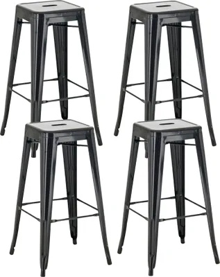Produktbild von 4er Set Barhocker HLO-CP21  schwarz