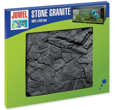 Zdjęcie produktu dla JUWEL Tło dekoracyjne Stone Granite (granit), Epoksydowe, Poliuretan (PU), Czarny, 600 mm, 30 mm, 550 mm, 1 szt.