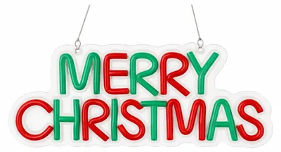 Obrázok produktu pre LED neónový nápis „Merry Christmas“, 12,5 × 30 cm