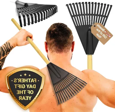 Productafbeelding van Rugkrabber Hark - Lichtgewicht Krabber - Jeuk Verlichten - 15 Tanden - Oversized - Zwart