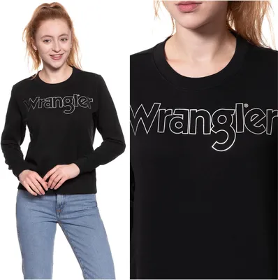 Produktbild von WRANGLER Damen, Sweatshirt CREW SWEAT, S, Schwarz, ralph, lauren, pullover