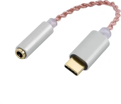 Obrázok produktu pre INF Type-C na DAC Audio Prevodnik: Aluminij, 32bit/384kHz, za Slušalke Strieborná
